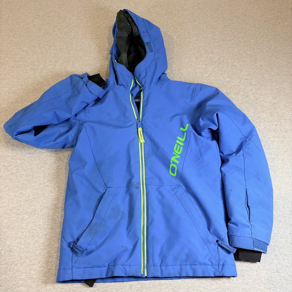 O'Neill Snow Jacket Kids Size 10 Blue Hyperdry Firewall Hooded Winter Coat